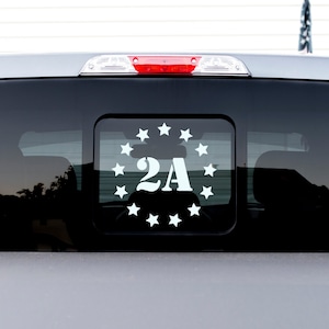 2A Decal - Second Amendment Decal - Multiple Colors and Sizes -  Car Decal, Vinyl Decal, Truck Decal, Constitution, Patriot Decal