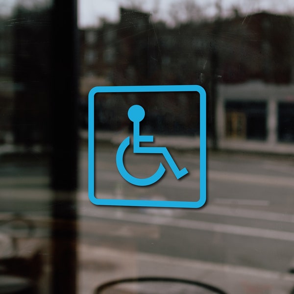Handicap Decal, Wheelchair Decal, Wheelchair Accessible, Multiple Colors, Vinyl Decal, Vinyl Sticker, International Symbol of Access