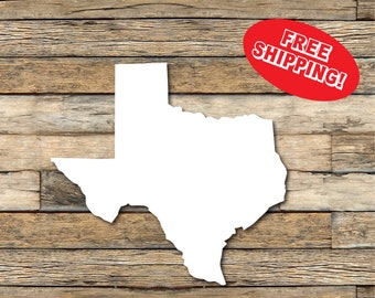Texas Car Decal: Vinyl Bumper Sticker, Multiple Colors