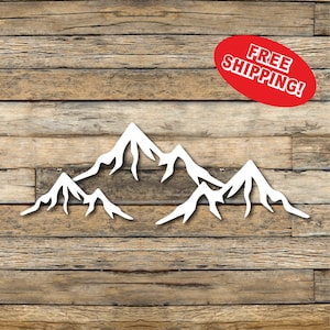 Mountain Range Decal Multiple Colors and Sizes Available Car Decal
