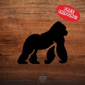 Gorilla Vinyl Decal - Choose Your Color and Size