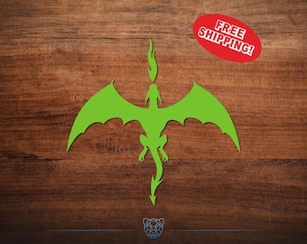 Flying Dragon Vinyl Decal: Fire Breathing Car Decal