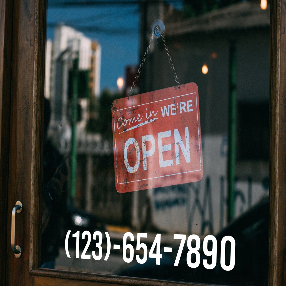 Phone Number Vinyl Decal Customized Choose Your Font Etsy