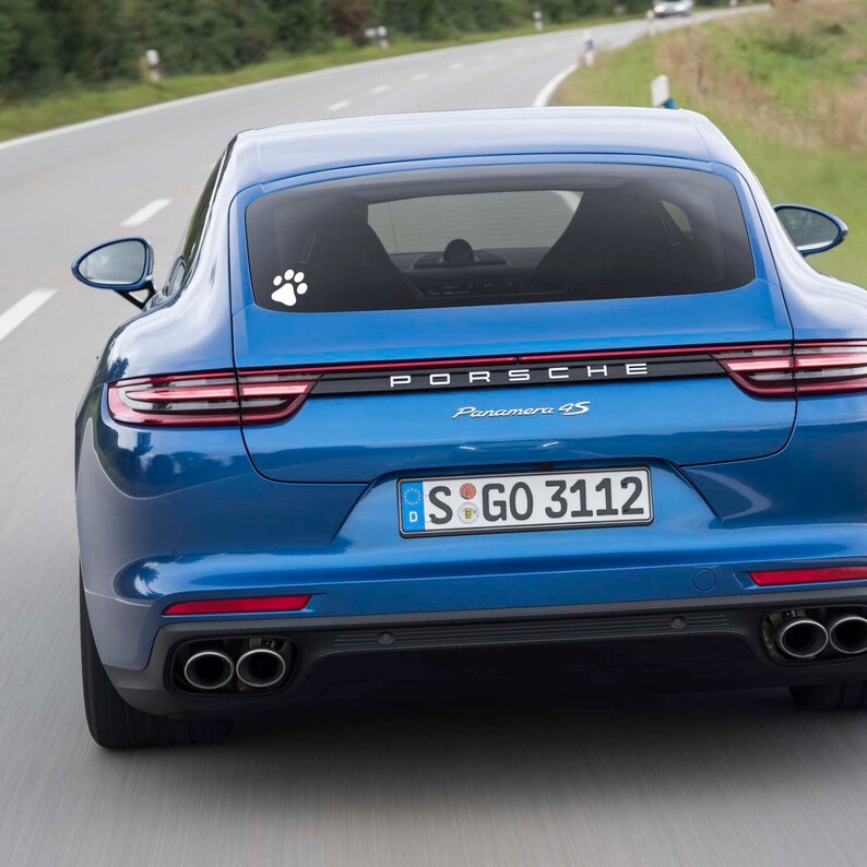 Paw Print Decal on sports car