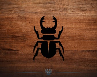 Stag Beetle Vinyl Decal - Choose Your Color and Size