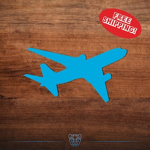 Airplane Vinyl Decal - Multiple Colors and Sizes - Plane Car Decal, Aviation Decal,  Flight Decal