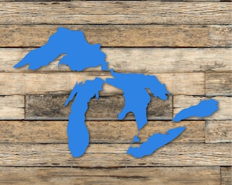 Michigan Great Lakes Decal, Great Lakes Car Decal, Multiple Sizes and Colors, Vinyl Car Decal, Michigan Sticker, Michigan Vinyl Decal