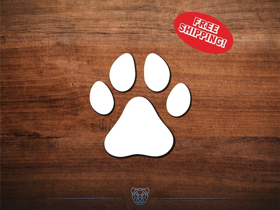 Dog Paw Print Vinyl Decal: Car, Laptop, Water Bottle