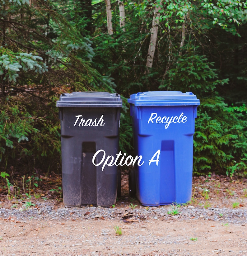 Trash and Recycle Decal - Multiple Colors and Sizes Available - Recycle ...