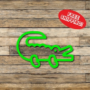 Alligator Decal - Multiple Colors and Sizes -  Car Decal, Vinyl Decal, Cute Animal, Crocodile, Cayman, Baby Alligator