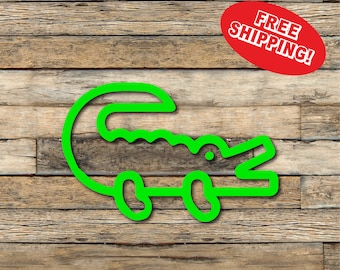 Alligator Decal - Multiple Colors and Sizes -  Car Decal, Vinyl Decal, Cute Animal, Crocodile, Cayman, Baby Alligator