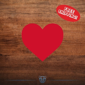 Basic Heart Vinyl Decal - Multiple Colors and Sizes - Heart Car Decal