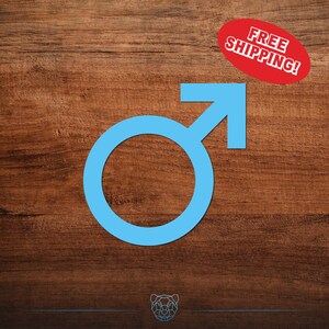 Male Symbol Decal, Gender Reveal - Multiple Colors and Sizes -  Car Decal, Vinyl Decal, Symbol Decal, Male Sign Decal, Gender Decal