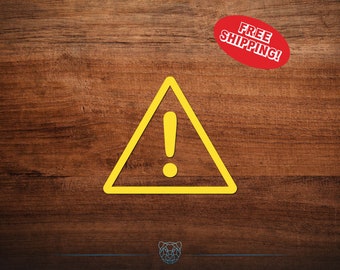 Caution Symbol Decal: Warning Signal Sticker, Car Decal