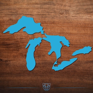 Michigan Great Lakes Decal, Great Lakes Car Decal, Multiple Sizes and Colors, Vinyl Car Decal, Michigan Sticker, Michigan Vinyl Decal