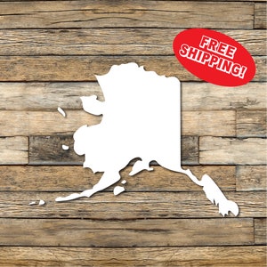 Alaska Car Decal, Bumper Sticker, Multiple Sizes Available, Vinyl Car Decal, Alaska State, State Outline Decal