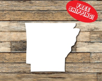 Arkansas State Outline Vinyl Decal - Car Bumper Sticker