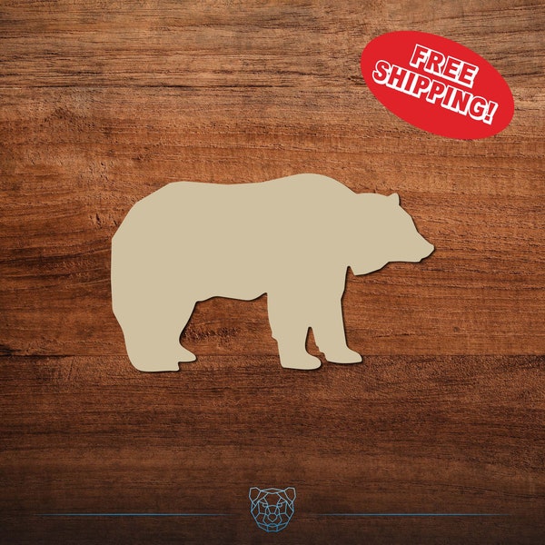 Grizzly Bear Vinyl Decal - Multiple Colors and Sizes -  Brown Bear, Black Bear, Polar Bear