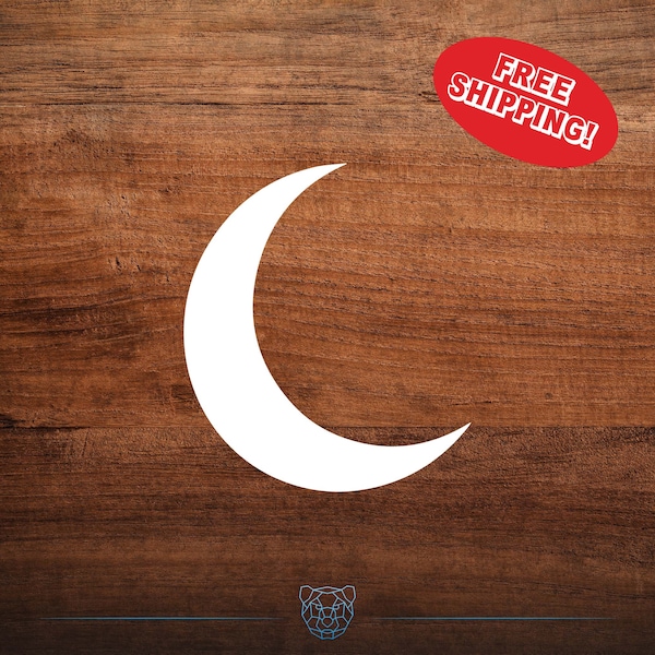 Crescent Moon Decal Etsy