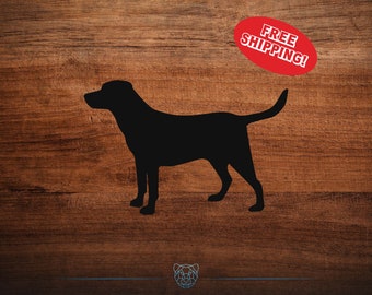 Black Lab Decal, Labrador Retriever Decal - Multiple Colors and Sizes, Black Lab, Yellow Lab, Chocolate Lab, Car Decals, Vinyl Decal