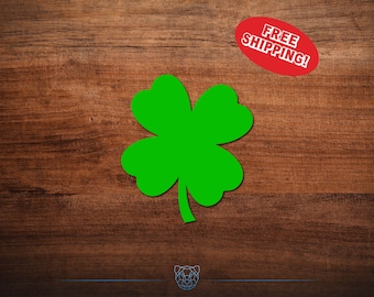 Four Leaf Clover Vinyl Decal - Lucky Irish Car Sticker