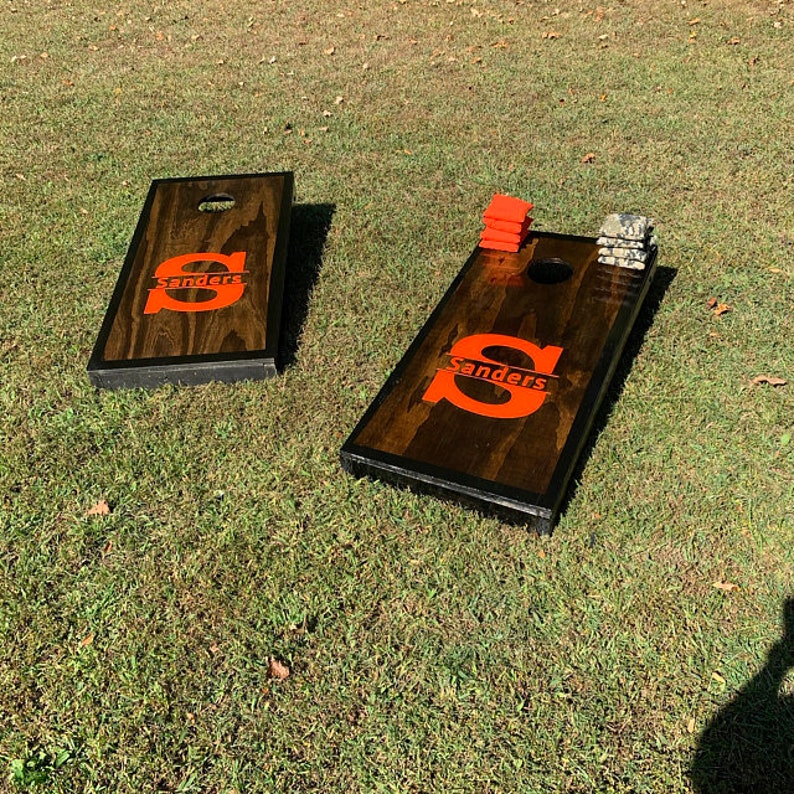 Cornhole game board decals