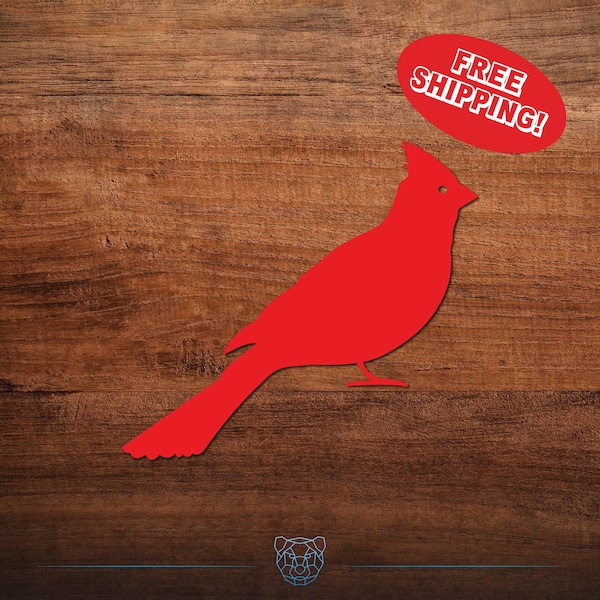 Cardinal Decal, Cardinal Sticker, Vinyl Decal, Car Decal - Multiple Colors and Sizes