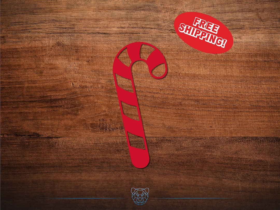 Candy Cane Vinyl Decal Multiple Colors and Sizes Holiday Decoration