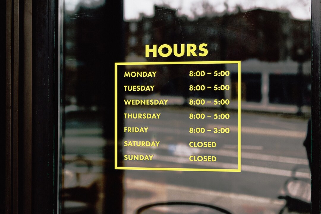 Store Hours Vinyl Decal Customized for You Vinyl Store Etsy