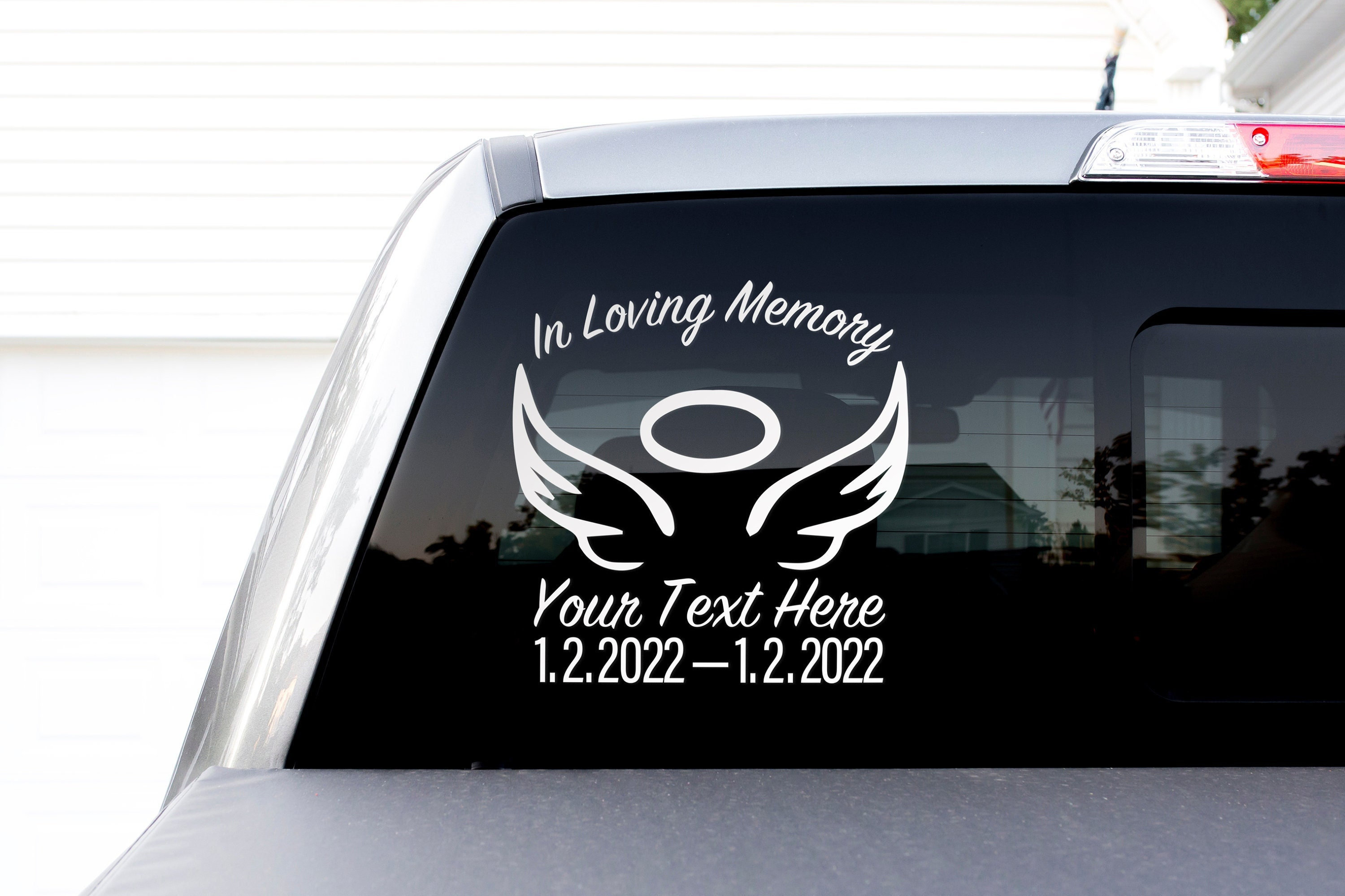 In Memory Of Fishing In Heaven Car Decal - CD361 : Handmade  Products