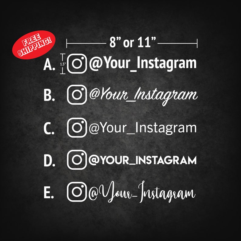  - instagram decal etsy