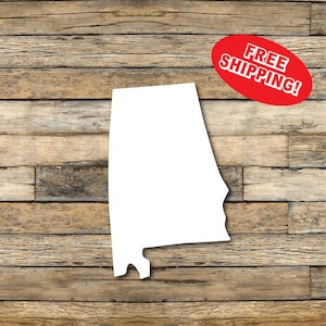Alabama Vinyl Decal, Bumper Sticker, Multiple Sizes and Colors, Vinyl Car Decal, Alabama State, State Outline Decal