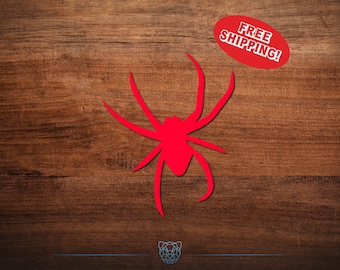 Climbing Spider Vinyl Decal: Halloween Decor, Spooky Sticker