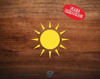 Sun Vinyl Decal - Choose Your Color and Size