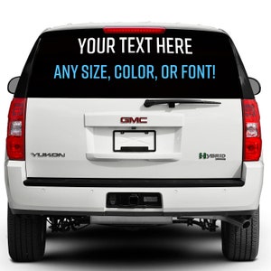 Custom Windshield Decal - Choose your Font, Color, and Size | Decals for Cars - Windshield Banner Decal - Car Decal