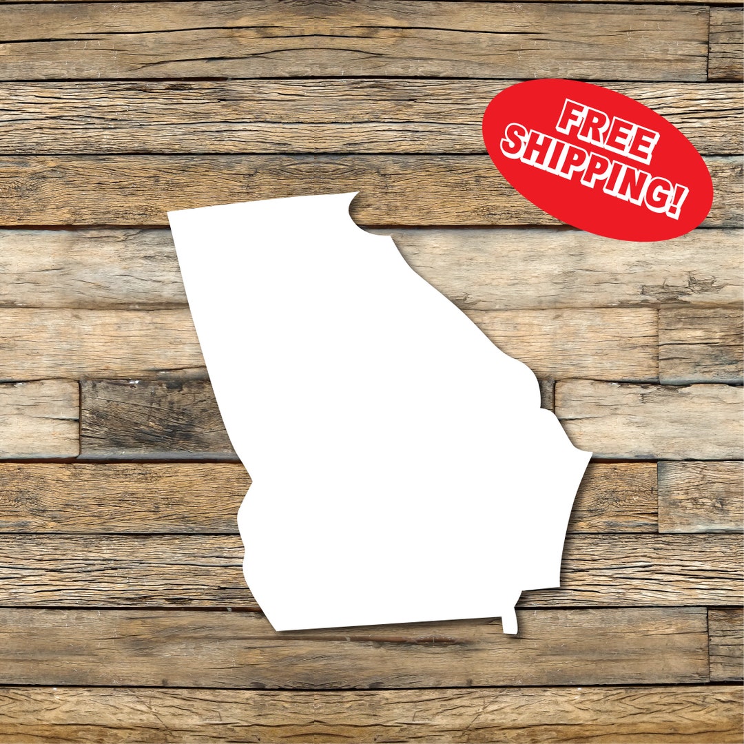 Georgia State Outline Decal: Vinyl Bumper Sticker - Etsy
