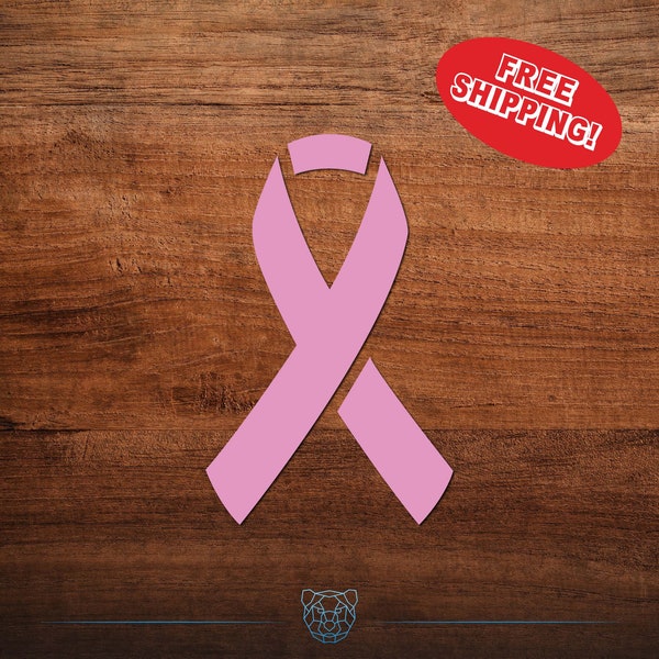 Cancer Ribbon Vinyl Decal - Multiple Colors and Sizes - Car Decal, Breast Cancer Awareness