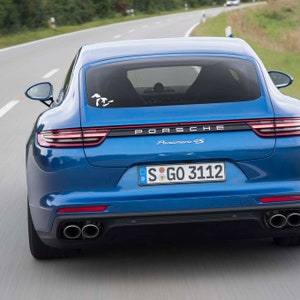 Great Lakes Decal on blue sports car