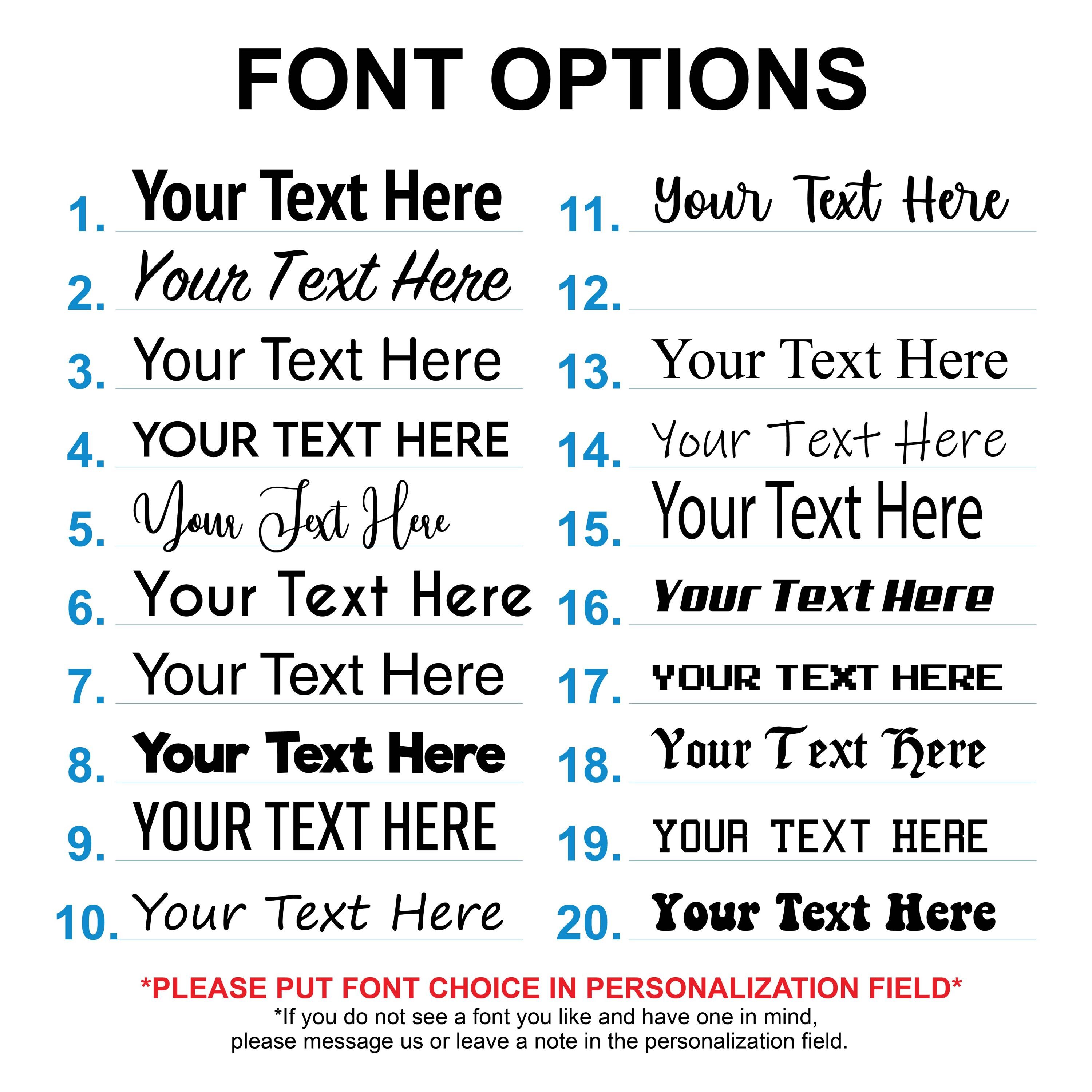 Custom Text Decals - Choose Your Font, Color, Size - Vinyl Car Decal - Etsy
