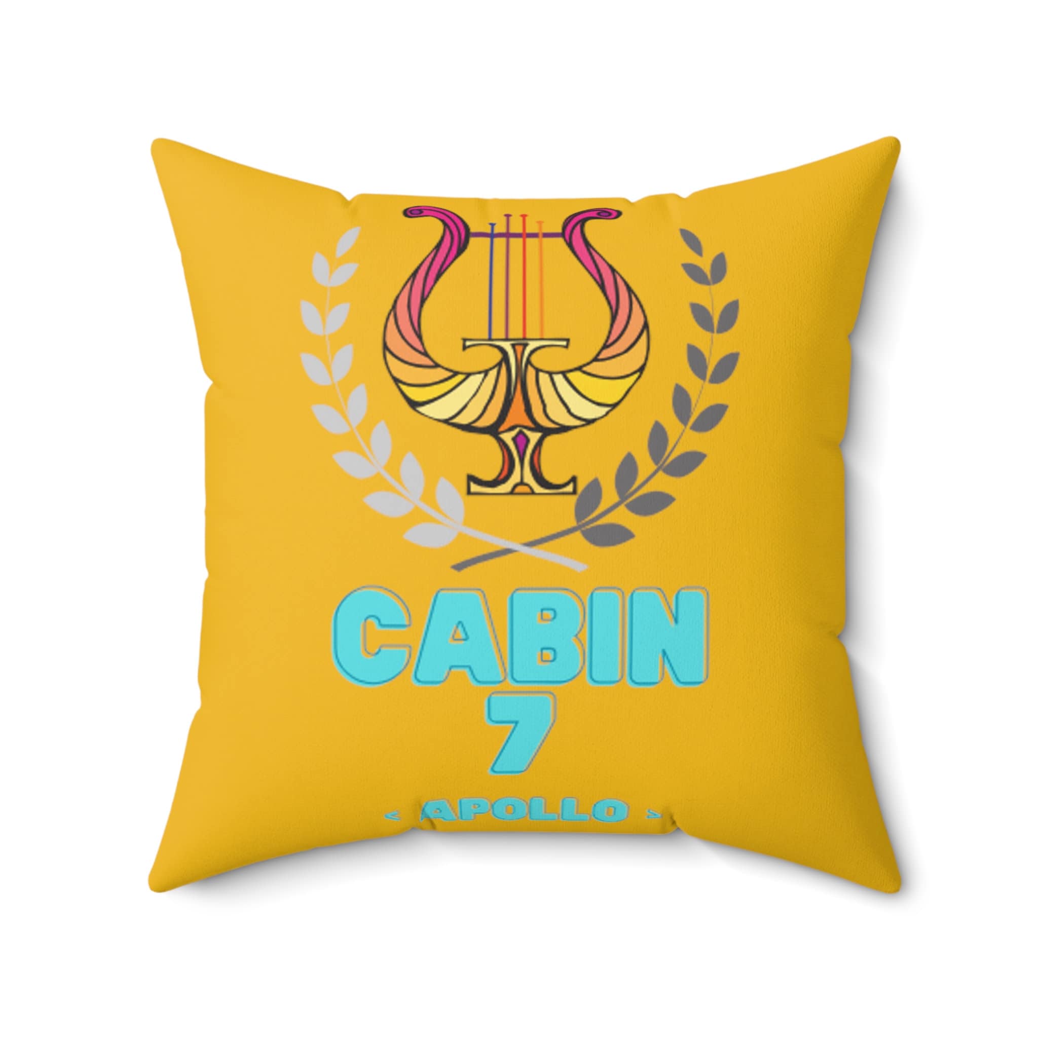 Percy Jackson Camp Half Blood Cabin 7 (apollo) Yellow Faux Suede Square ...