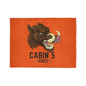 Percy Jackson Camp Half Blood Cabin 5 (Ares) Orange Weiche Polyester-Decke