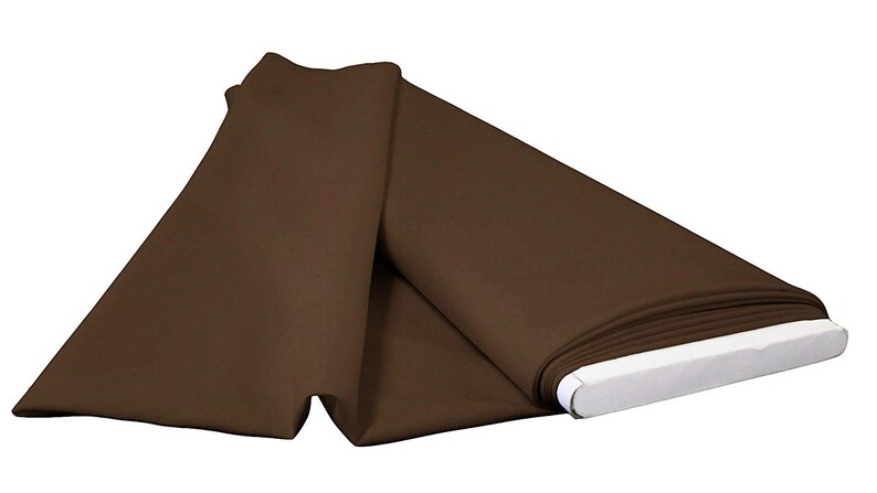 10 yd Brown Polyester Poplin Flat Fold Fabric