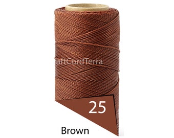 Linhasita 1mm Waxed Polyester Cord, Thread, Macrame Cord, Knotting String, Twisted Leather Sewing, Beading Thread, Bracelet Wax Cord 188yd