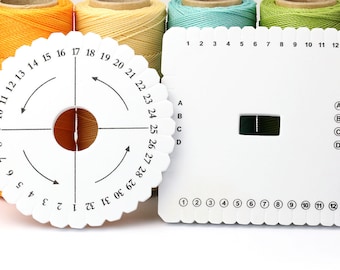 4" Kumihimo Foam Disk + Plate Set, Mini Kumihimo Braiding, Weaving Disk, Loom, Includes 1 Square & 1 Round Disk Per Set