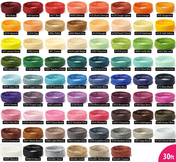  1mm Polyester Waxed Cord 30 Colors Beading Thread