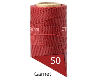 Linhasita 1mm Waxed Polyester Cord, Thread, Macrame Cord, Knotting String, Twisted Leather Sewing, Beading Thread, Bracelet Wax Cord 188yd