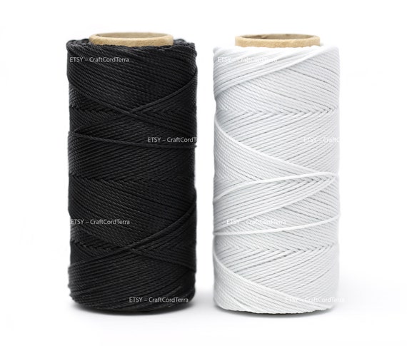 Linhasita 1.5mm Waxed Polyester Cord, Thread, Thick Macrame Cord, Knotting  String, Twisted Leather Sewing, Beading Thread, Bracelet Wax Cord 