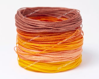 50 meters – 5 Color Set Linhasita 1mm Waxed Polyester Cord Thread Macrame Knotting String Leather Sewing Beading Friendship Bracelet Cord