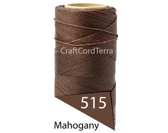 Linhasita 1mm Waxed Polyester Cord, Thread, Macrame Cord, Knotting String, Twisted Leather Sewing, Beading Thread, Bracelet Wax Cord 188yd