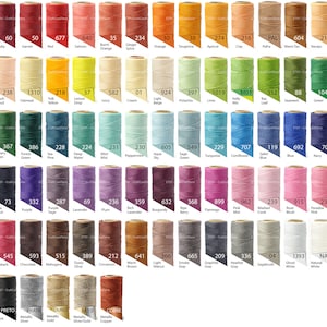 140 colores Linhasita Cordón de poliéster encerado de 1 mm, macramé, cuerda para anudar, costura de cuero, cuentas, hilo encerado Kumihimo, carrete de 188 yardas, juego #1